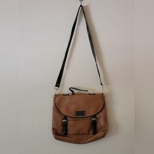 Topshop Crossbody Brown Leather Men's Bag